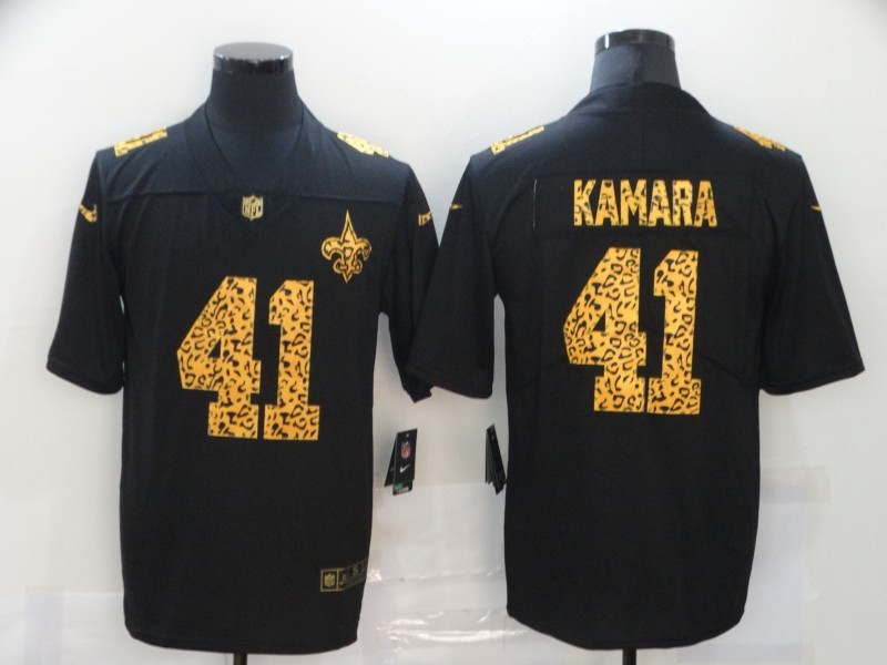 Men's New Orleans Saints Alvin Kamara #41 Black Jersey